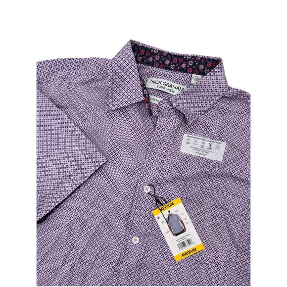 Nick Graham Everywhere Modern Fit Mens Size Medium Performance Stretch Shirt NEW - Picture 1 of 8